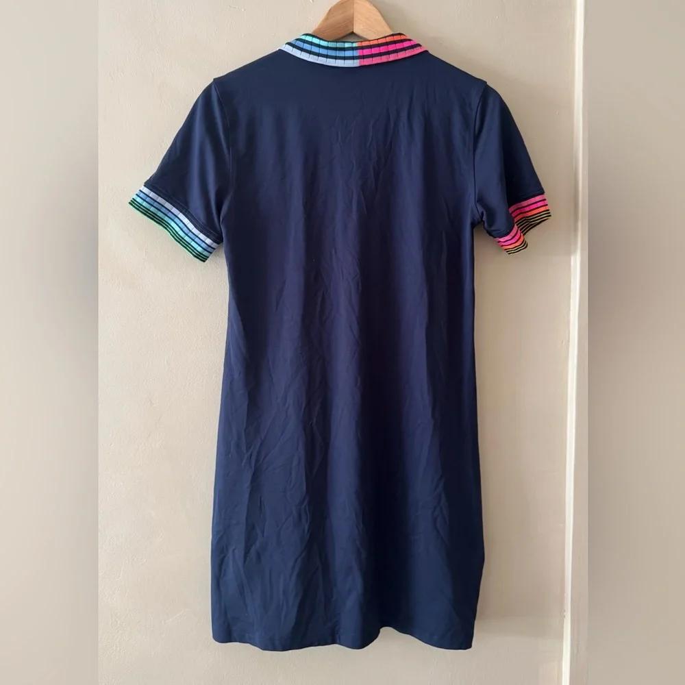 G/FORE Navy Mini Dress with Multicolor Stripes 423 - Picture 8 of 8